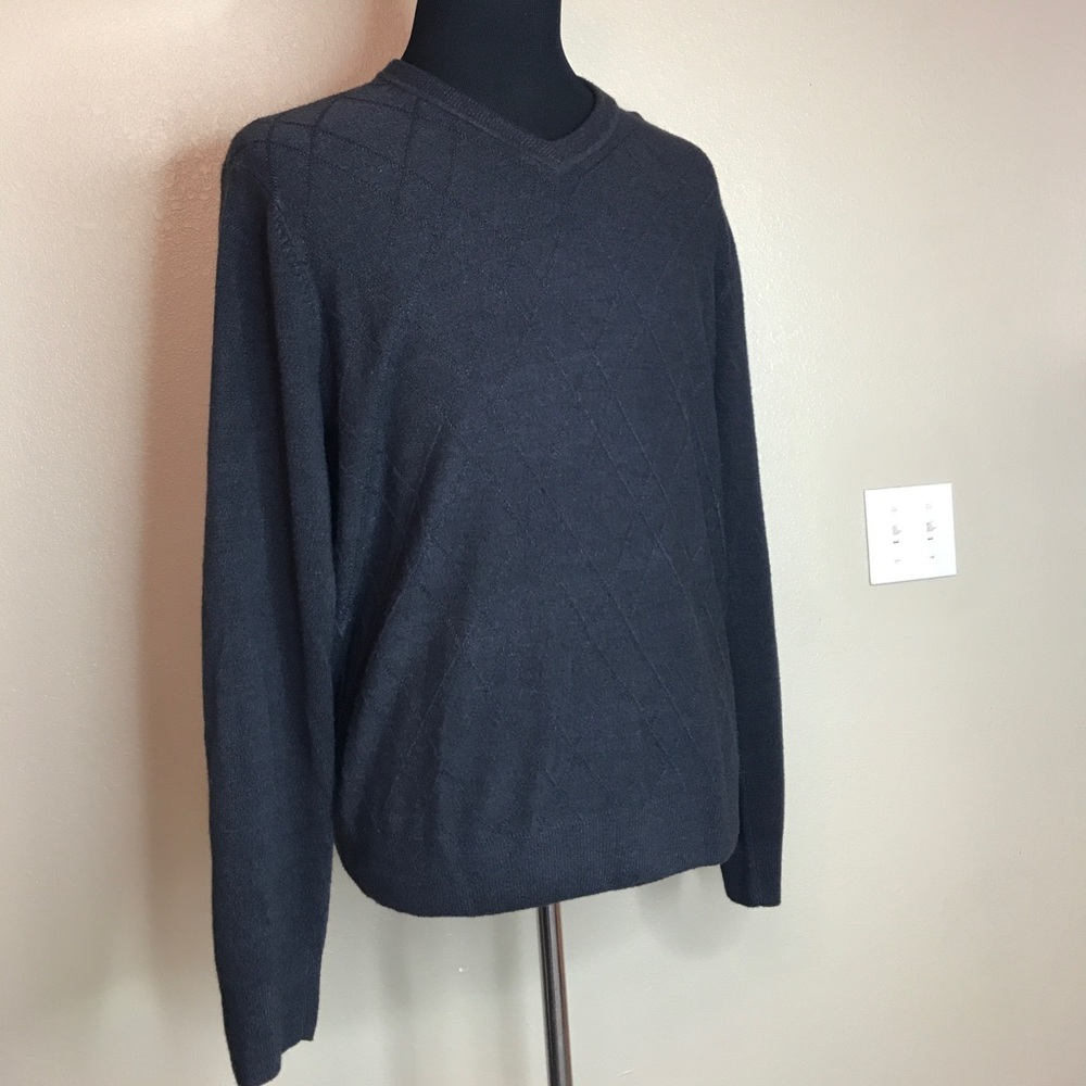 DOCKERS V-Neck Blue Sweater XL